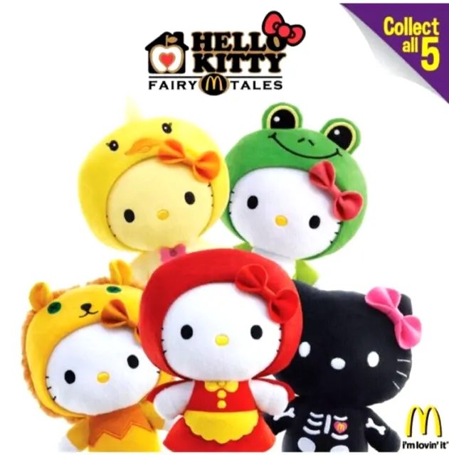 Mcdonalds - Hello Kitty 6" Fairy Tales "The Ugly Duckling" 2014 Plush Toy sealed
