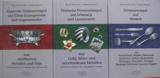 Fachbücher Deutsches Metall Punzen Verzeichnis Besteck Schmuck u.a. 3 Bände NEU
