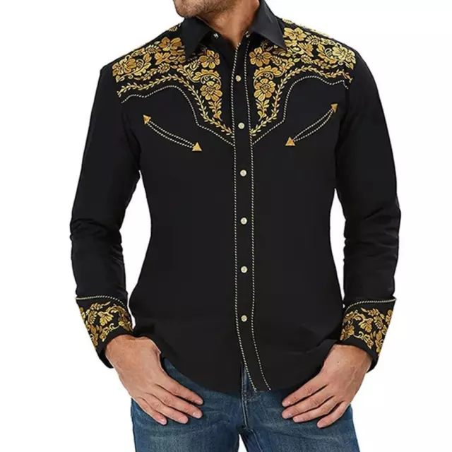 Charro Shirt Long Sleeve El General Camisa Charra Multiple Colors Cotton