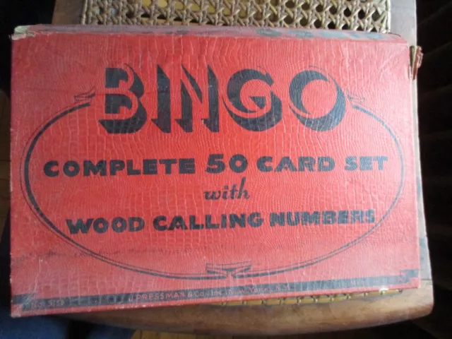 Vintage Bingo Game in Box, J. Pressman Co., New York