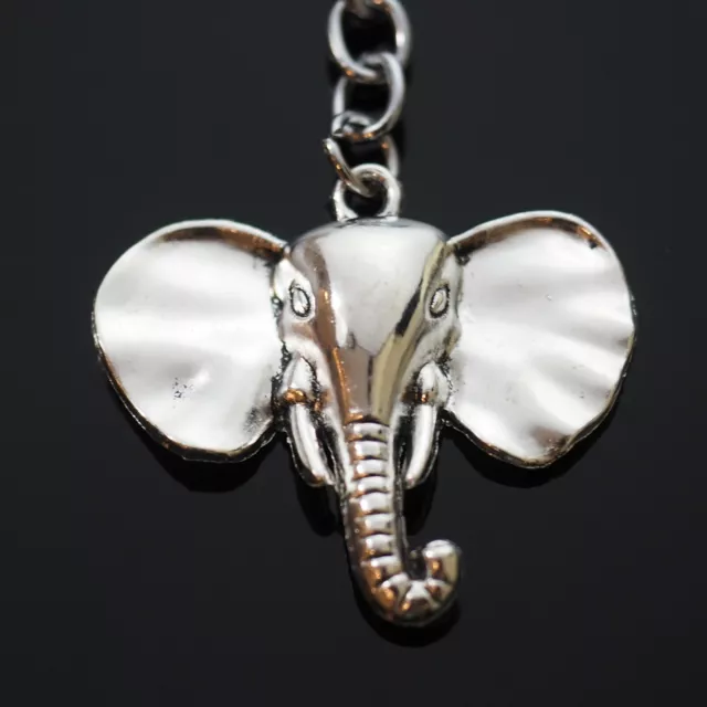 Elephant Wide Head Ears Charm Pendant Keychain Key Chain 3