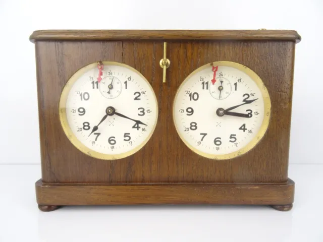 German Antique Vintage Wooden Pfeilkreuz HAC Chess Clock - REPAIR