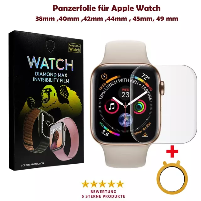 Displayschutz SET Panzerfolie für Apple Watch Series 1-9 Ultra SE 38 40 42 45 49