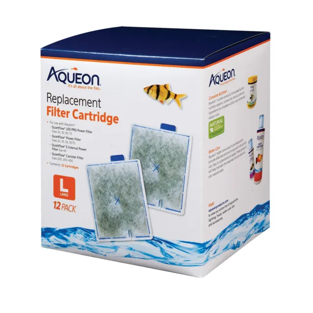 Aqueon Replacement Filter Cartridges Large - 12 pack