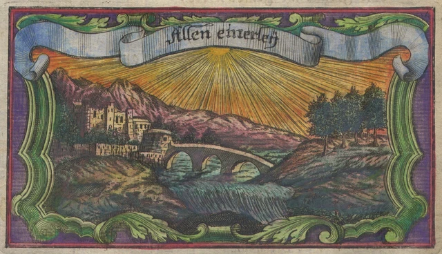 Rosso-14- MISTERI MAGIA SIMBOLI SEGNI EMBLEMI Bibbia Arndts Christenthum 1735