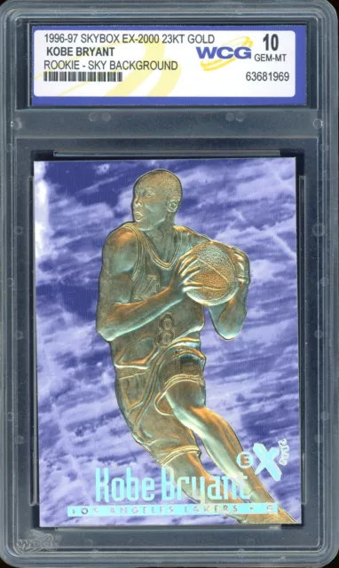 1996 Skybox EX-2000 23 KT GOLD ROOKIE SKY BLUE ~ KOBE BRYANT  ~ WCG 10 GEM MINT