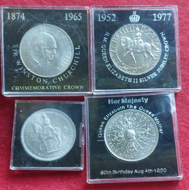 Royal Crown Coin In Display Case Choose Coronation 1953, 1965, 1977 Or 1980