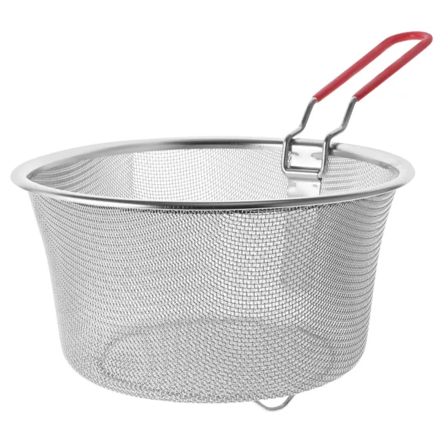 Stainless Steel Frying Basket Round Food Fried Basket Fry Basket with Handle