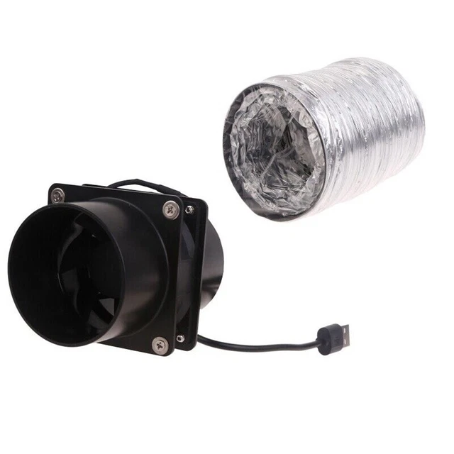 Ventilateur USB 5V 75mm 3 Vitesses Avec Tuyaux - Pour Boîtier Imprimante, Serre Ou Niche