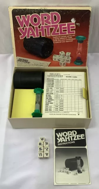 1980 Word Yahtzee Game by Milton Bradley Complete in Very Good Cond FREE SHIP