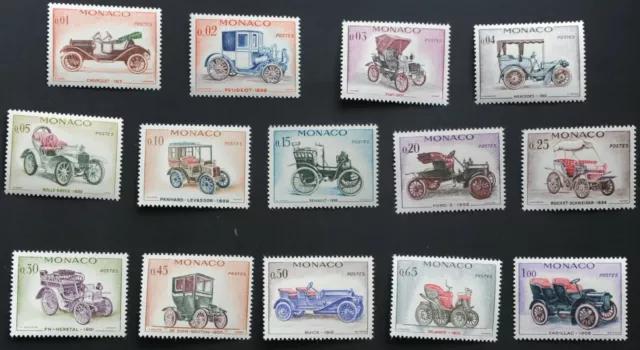 14 Timbres Monaco N°557 à 570 Neufs Automobile 1961