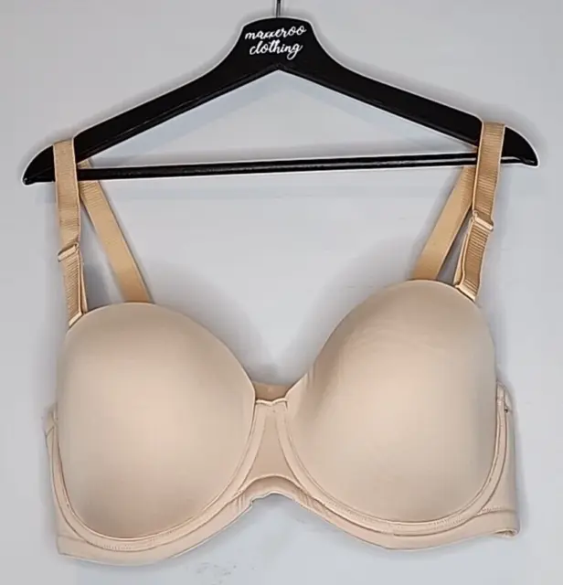 NEW WACOAL 854119 RED CARPET FULL BUSTED STRAPLESS BEIGE BRA SIZE