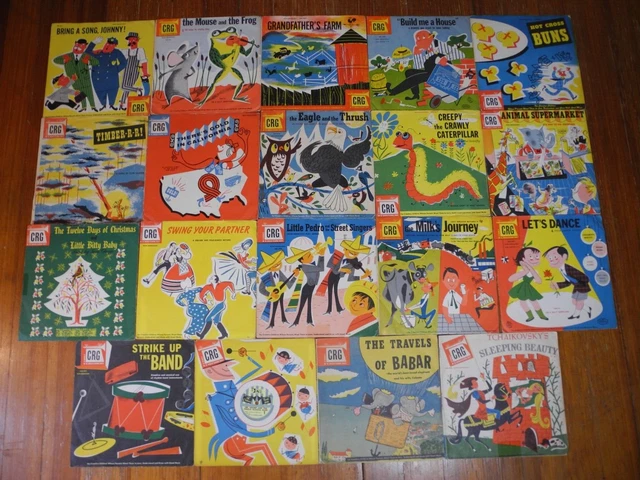 Children's Record Guild Lot Kids Album Picture Sleeve Classics Folk Songs 78 RPM Children's Record Guild Lot Kids Album Picture Sleeve Classics Folk Songs 78 RPM
