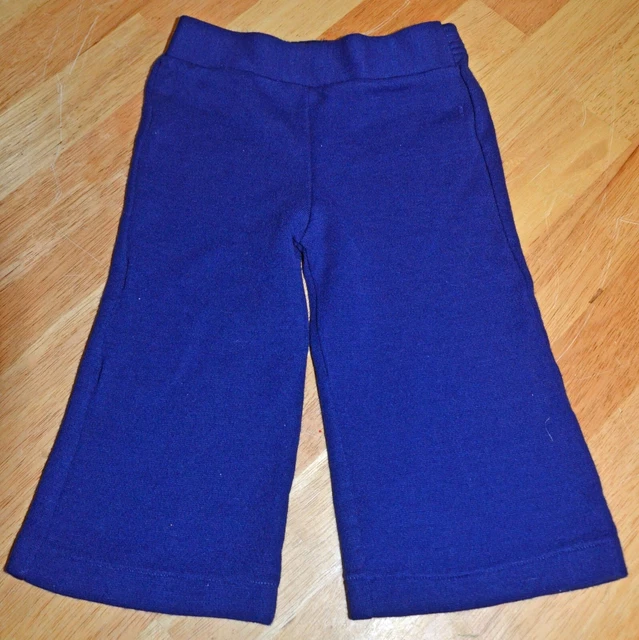 Vintage Child's Blue Flare Legged Pants Bottoms Elastic Waist Retro NO TAGS
