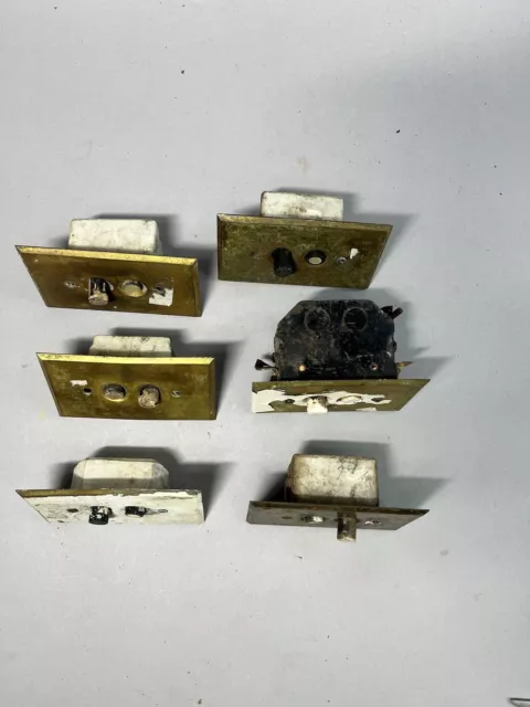 Machen Mayer Electrical  Push Button Light Switch Lot Brass Perkins Plate Cover 2