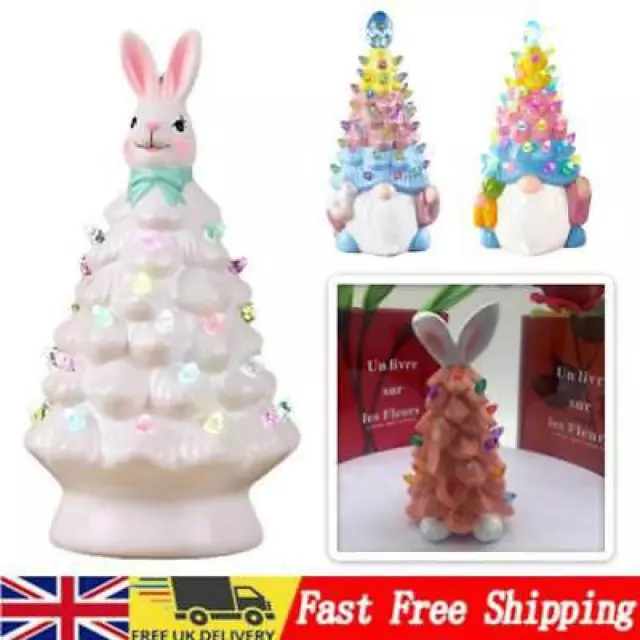 Easter Pink Bunny Tree Decoration  for Indoor Spring Home Bedroom Office Decor