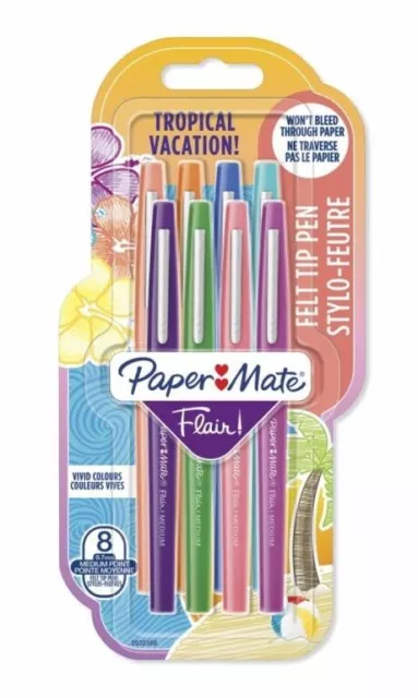 Paper Mate Flair Medium Tip Felt Tip Pen Yellow 12 Pack