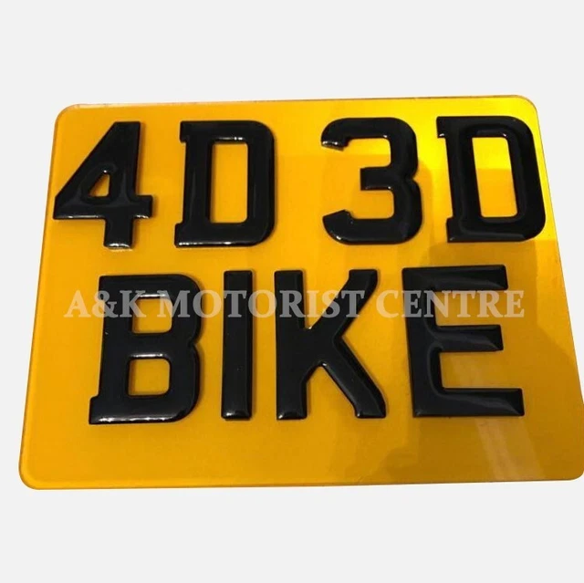Fahrrad Motorrad Motorrad Motorrad 9x7" 4D LASERSCHNITT MIT GEL AUF OBEN STRASSE GESETZLICHES KENNZEICHEN