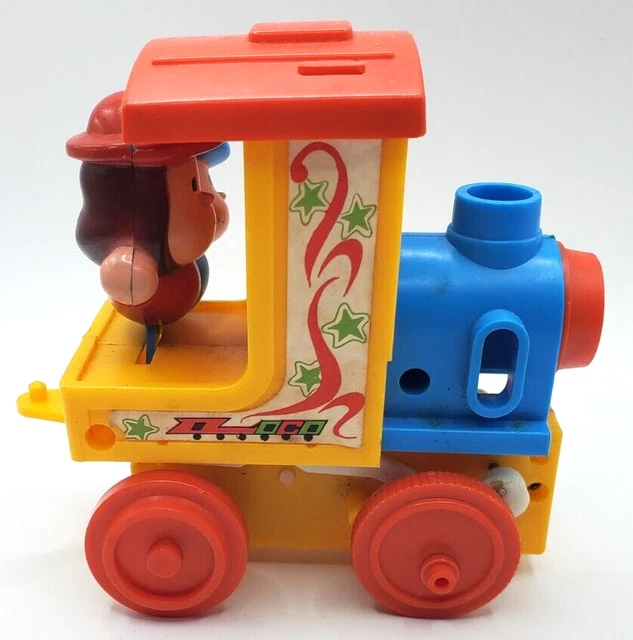 Vintage Yellow Plastic Toy Train Engine No Stack