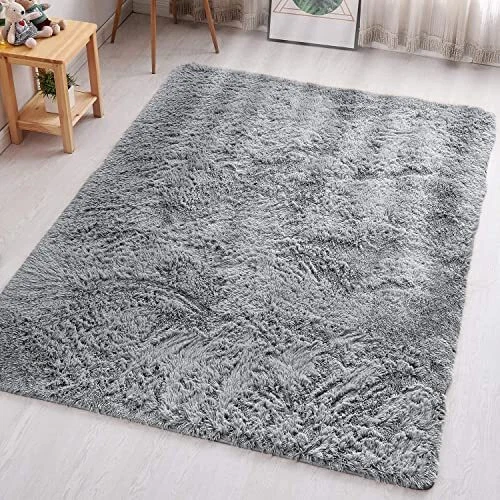 Aspire Homeware Rugs Living Room - Grey Area Rugs for Bedroom Anti Slip - Modern