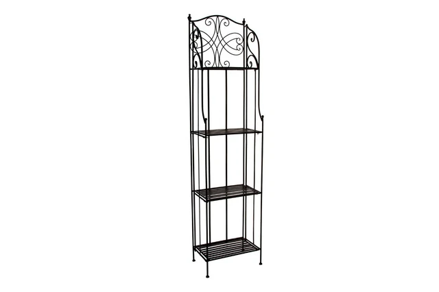 Scaffale Espositore In Ferro 3 Ripiani - Stile Shabby Chic, Richiudibile