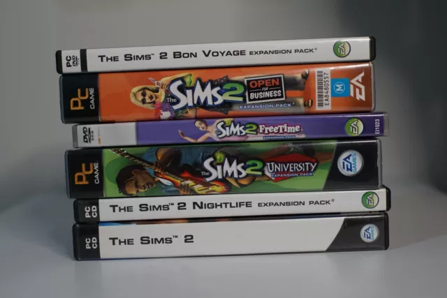 The Sims 2: Base Game with Expansion Lot Bundle 4 games PC CD