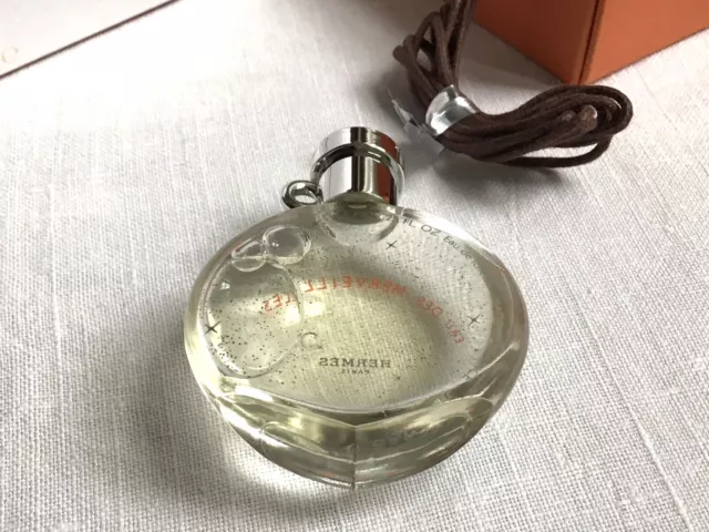 Hermes Paris Eau Des Merveilles Flacon Parfum Miniature Collier Pendentif Neuf 3