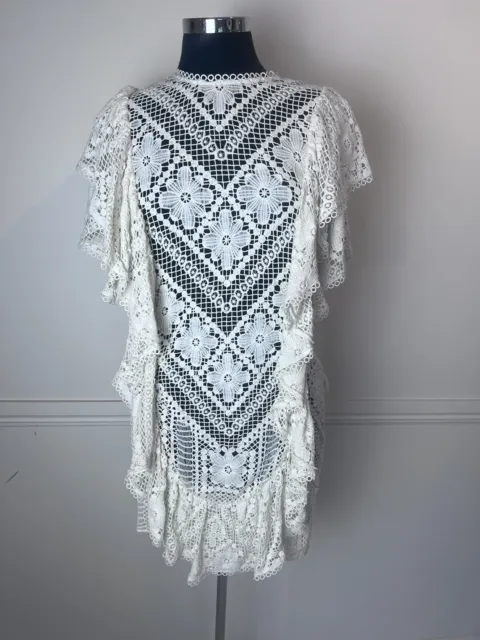 MOS Ministry Of Style Crochet Dress Isabel Marant Zanetti Dupe Size 6 Fits 6-12