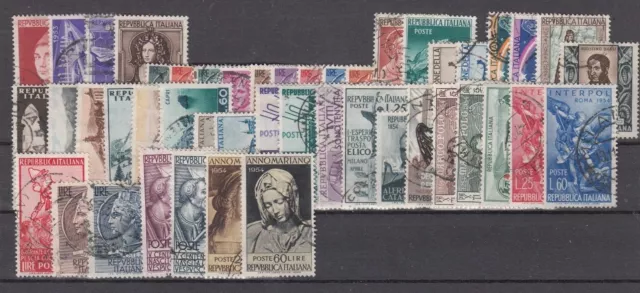 ITALIEN, 1953/54 kpl. Jahrgänge gestempelt, (25640)+