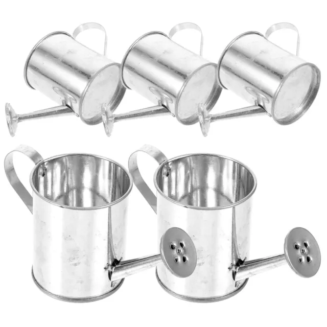 5Pcs Mini Galvanized Watering Can for Gardening