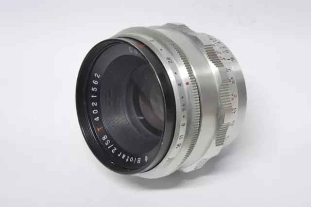 Carl Zeiss Jena Biotar  2 / 58 mm   T ( rot ) Objektiv M42