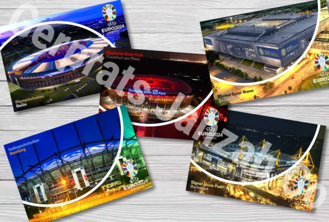 10 POSTCARDS - EURO 2024 in Germany UEFA STADION FOOTBALL STADIUM ESTADIO