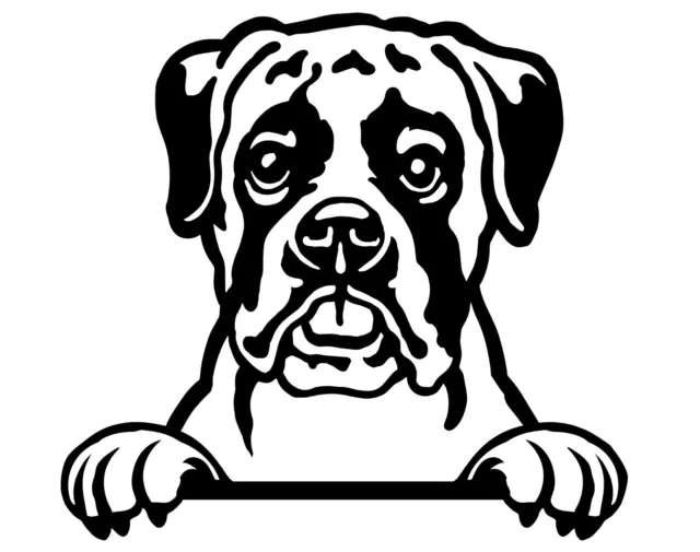 Boxer Dog Car Van Vinyl Sticker