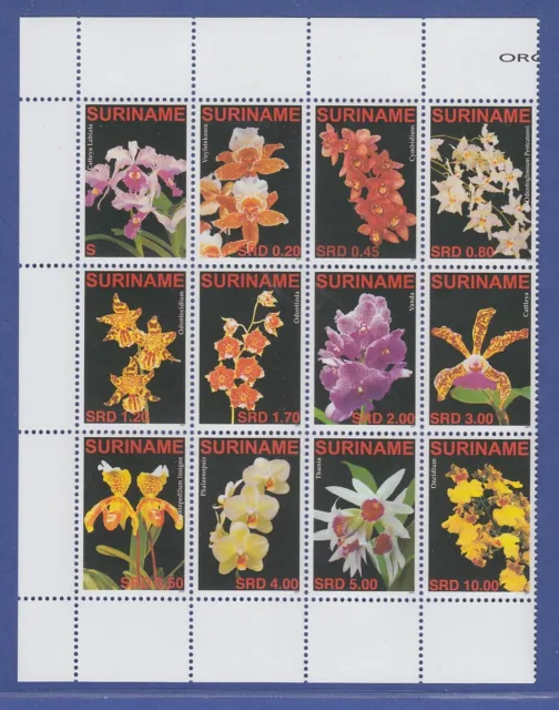 Suriname 2007 Orchideen Satz 12 Werte Mi.-Nr. 2090-2101 komplett **