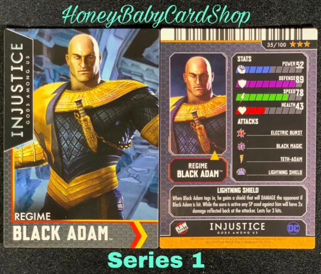 Injustice Arcade Series 1 Out of Print Card 35 Regime Black Adam