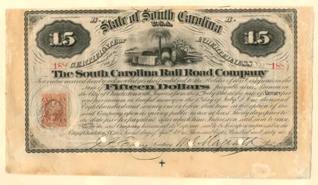 South Carolina Railroad Co. - Bond - Railroad Bonds