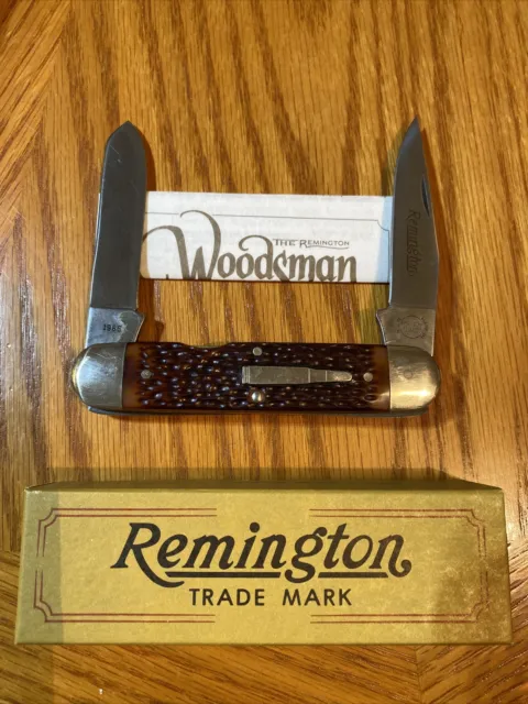 Remington Arms The Woodsman Bullet Folding Knife R4353 NIB 1985 2 Blade Folder