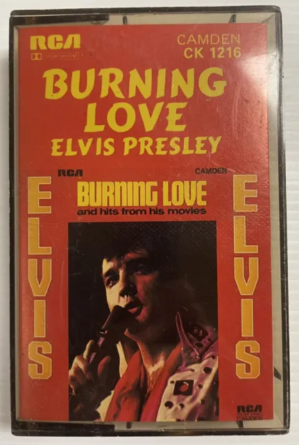 Elvis Presley Burning Love Music Cassette Tape CK 1216 RCA Records 1972