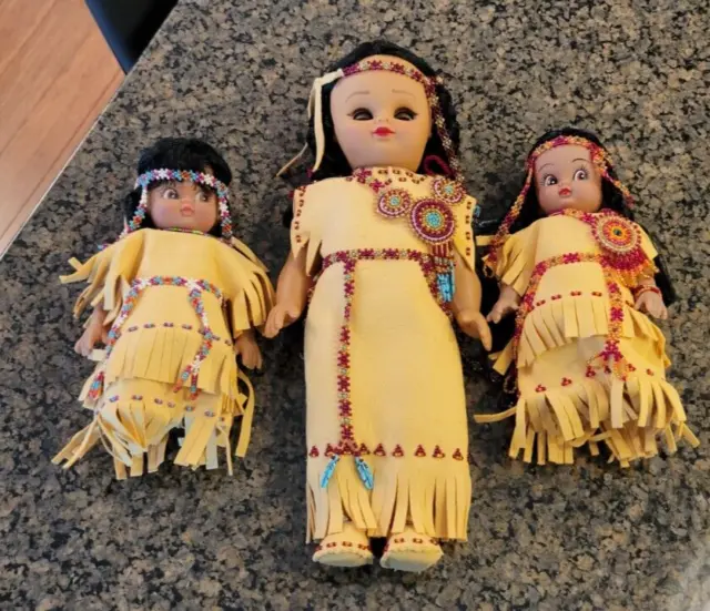 VINTAGE 12& SLEEPY Eye Native American Indian Doll Leather Clothes ...