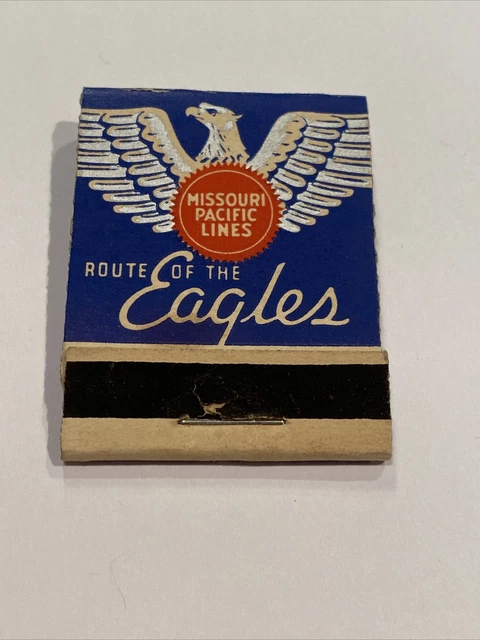 Matchbook Cover Missouri Pacific Lines Route Of The Eagles Train.