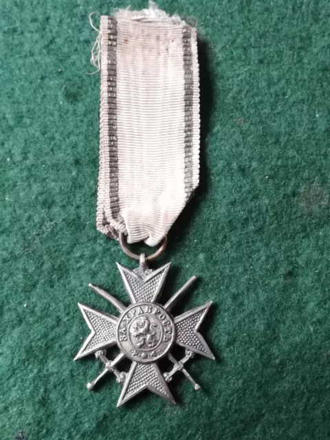 WW1 Bulgarian Military Cross For Bravery Medal.