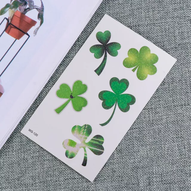 10 Sheets Child St Patricks Day Party Supplies Shamrock Face