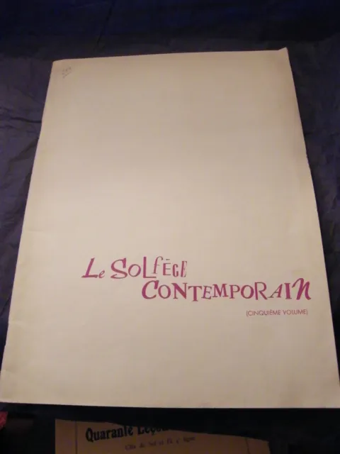 "Partition Le solfège contemporain Volume V Albert Beaucamp Music Sheet"