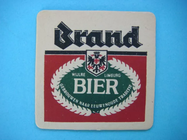 Dutch Beer Bar Coaster: Brand Bierbrouwerij Bier ~ Limburg & Wijlre, Netherlands