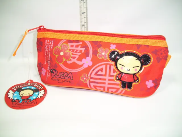 Pucca Pencil Case - Funny Love Story, VOOZ Red Zip South Korean