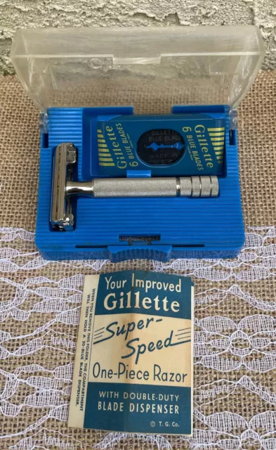 1953 Gillette 40's Style Super Speed Safety Razor (Y4) - Very Good Condition