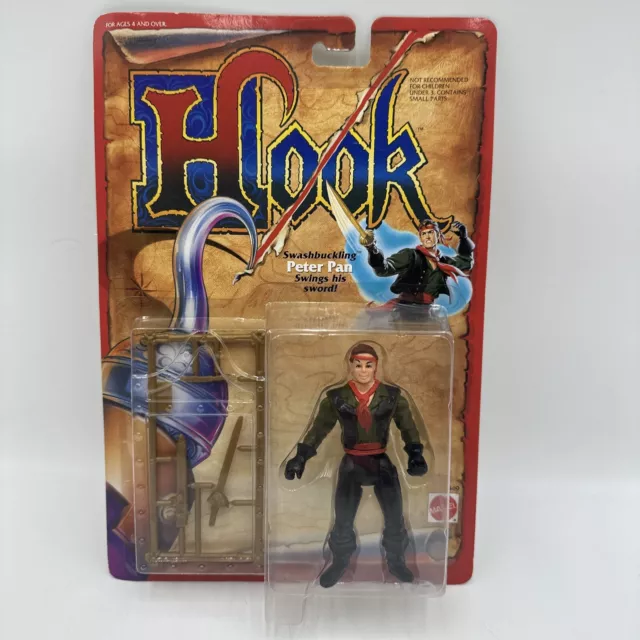 MATTEL 1991 HOOK Action Figure Ace Peter Pan Capitan Hook Retail Card (M3)  $39.00 - PicClick