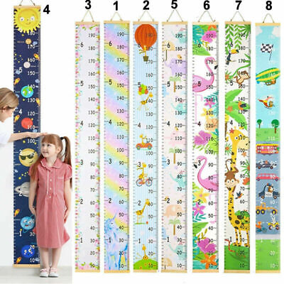 Kids Baby Growth Height Chart Ruler Wall Hanging Measure Child's Bedroom Decor