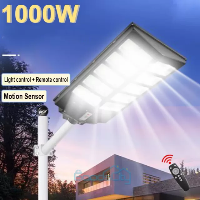 1000W Luz 800 LED Solar Exterior Luces 990000000lm Para Lampara Solares De  Calle