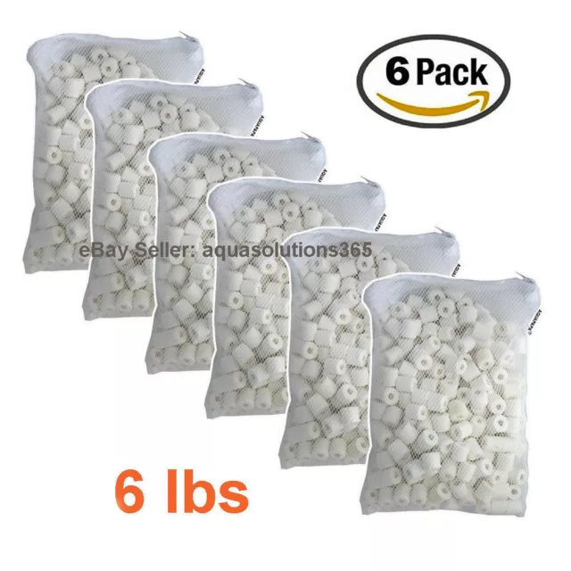 6 LBS Premier Bio Ceramic Rings Media for Aquarium Fish Pond Canister Filter